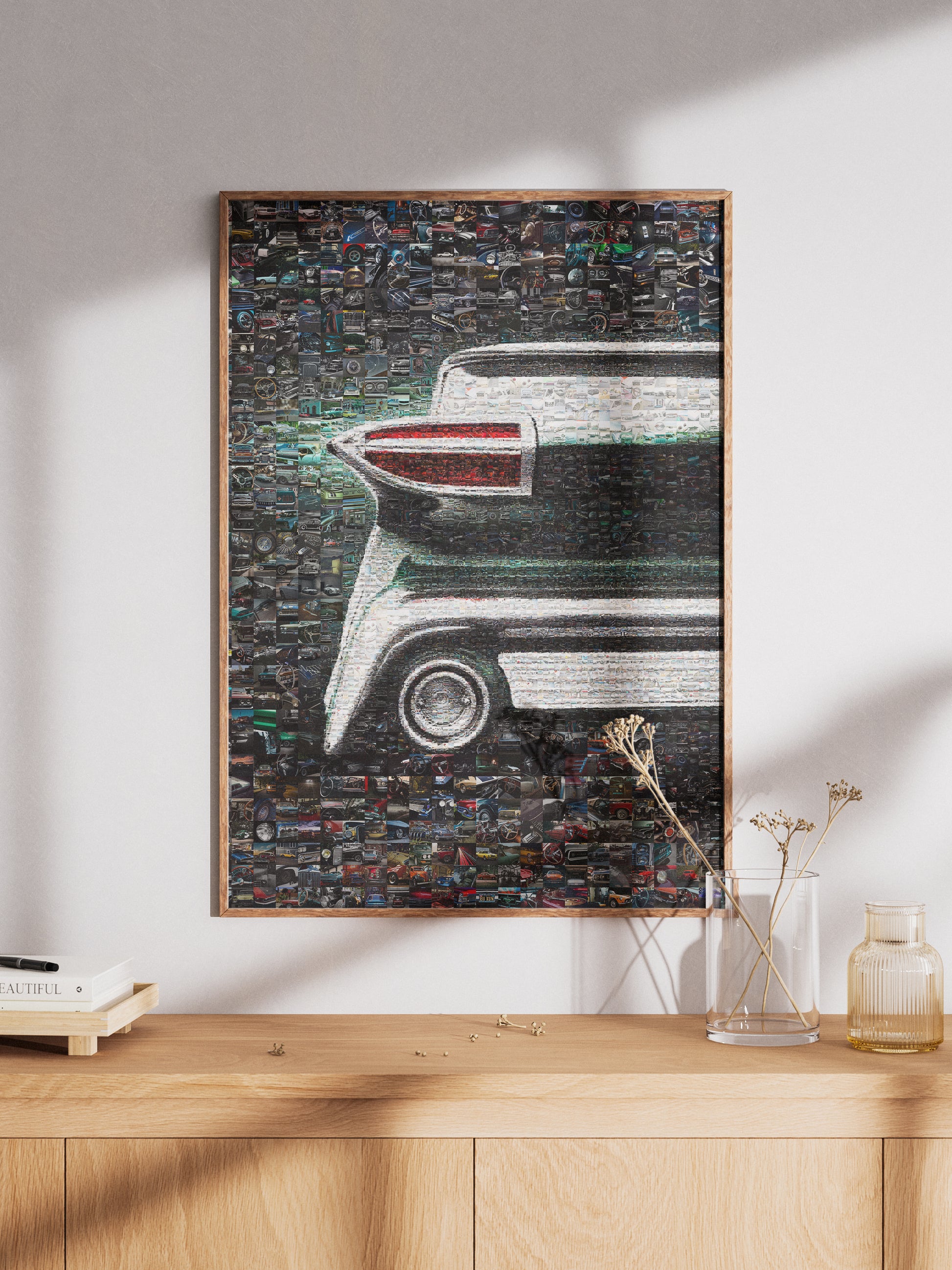 Stunning Car Mosaic Artwork - Unique Auto Enthusiast Wall Decor for Home or Office AtelierMosaics