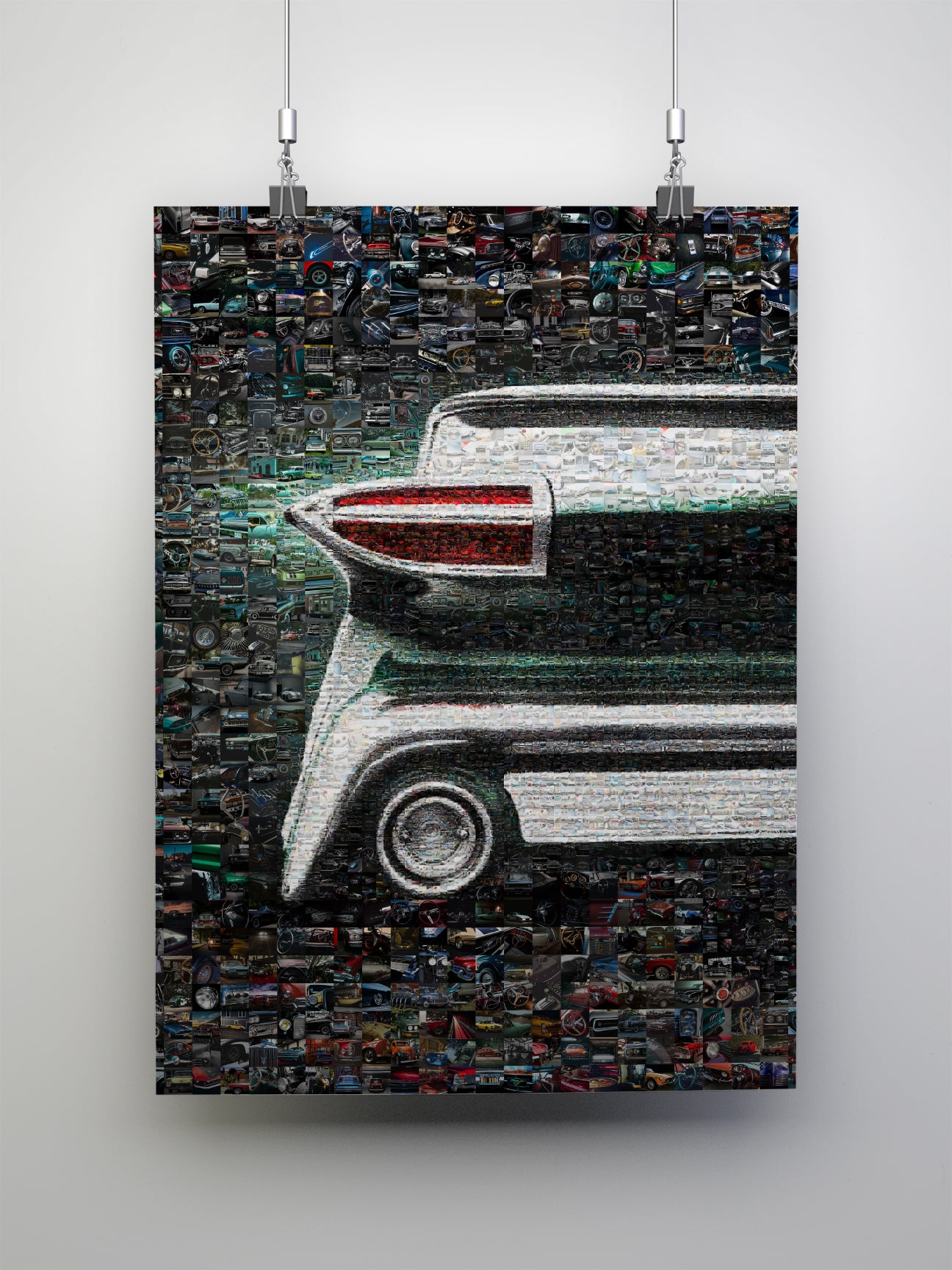 Stunning Car Mosaic Artwork - Unique Auto Enthusiast Wall Decor for Home or Office AtelierMosaics
