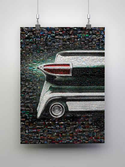 Stunning Car Mosaic Artwork - Unique Auto Enthusiast Wall Decor for Home or Office AtelierMosaics