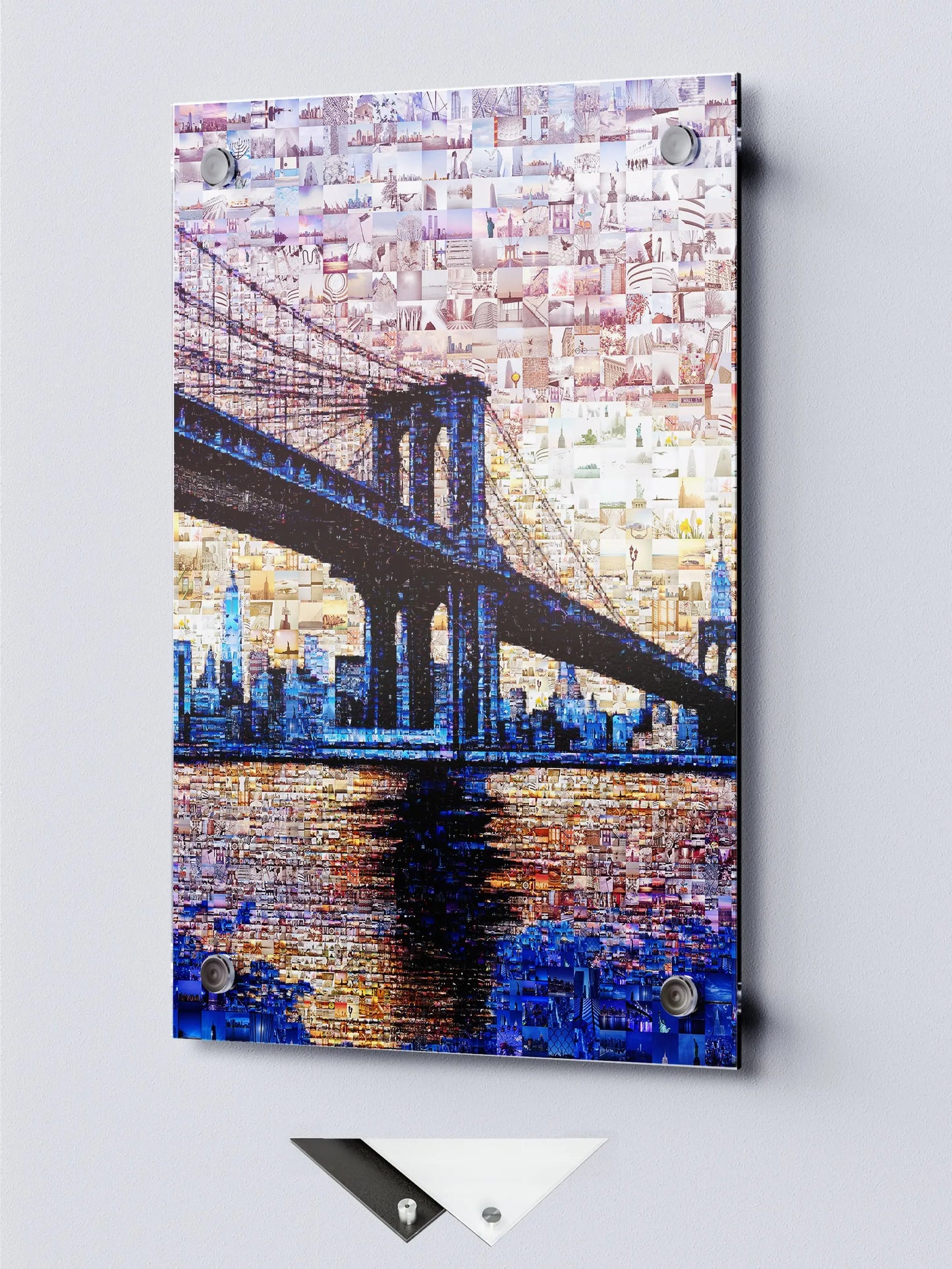 Stunning Brooklyn Bridge Mosaic Artwork - Unique Wall Decor for Home or Office AtelierMosaics
