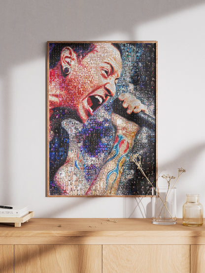 Stunning Chester Bennington Mosaic Artwork - Celebrating Linkin Park's Legacy AtelierMosaics