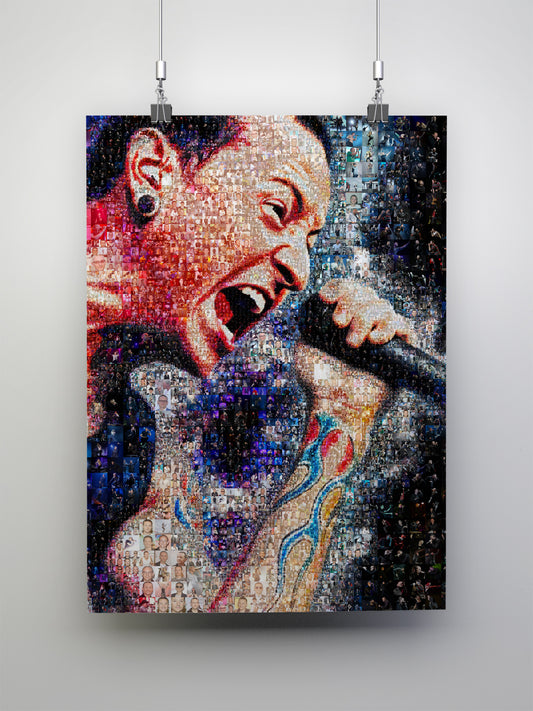 Stunning Chester Bennington Mosaic Artwork - Celebrating Linkin Park's Legacy