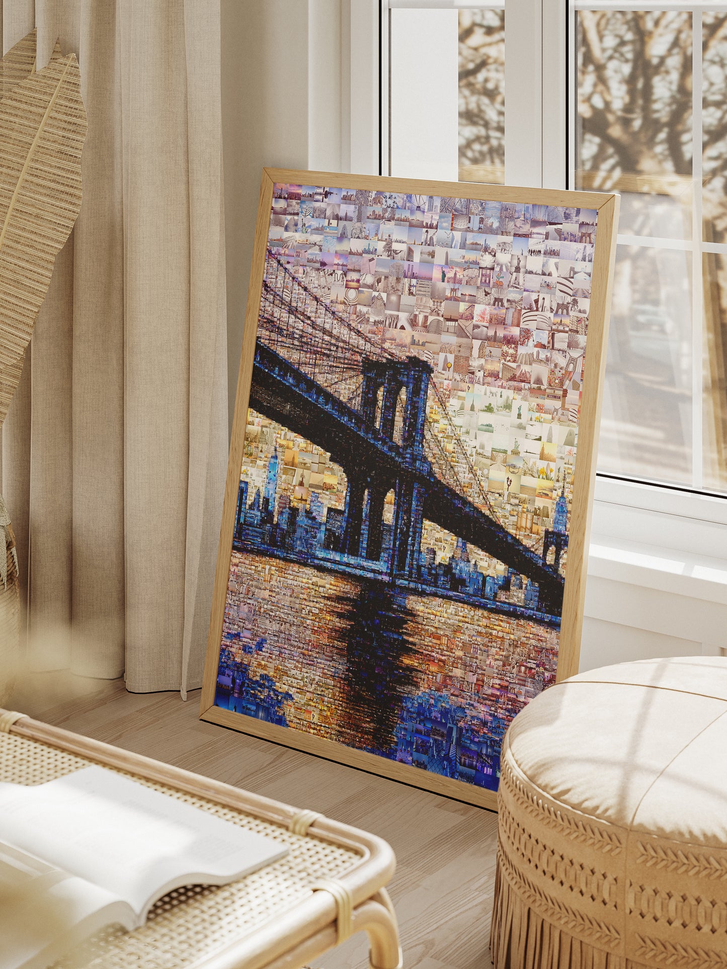 Stunning Brooklyn Bridge Mosaic Artwork - Unique Wall Decor for Home or Office AtelierMosaics