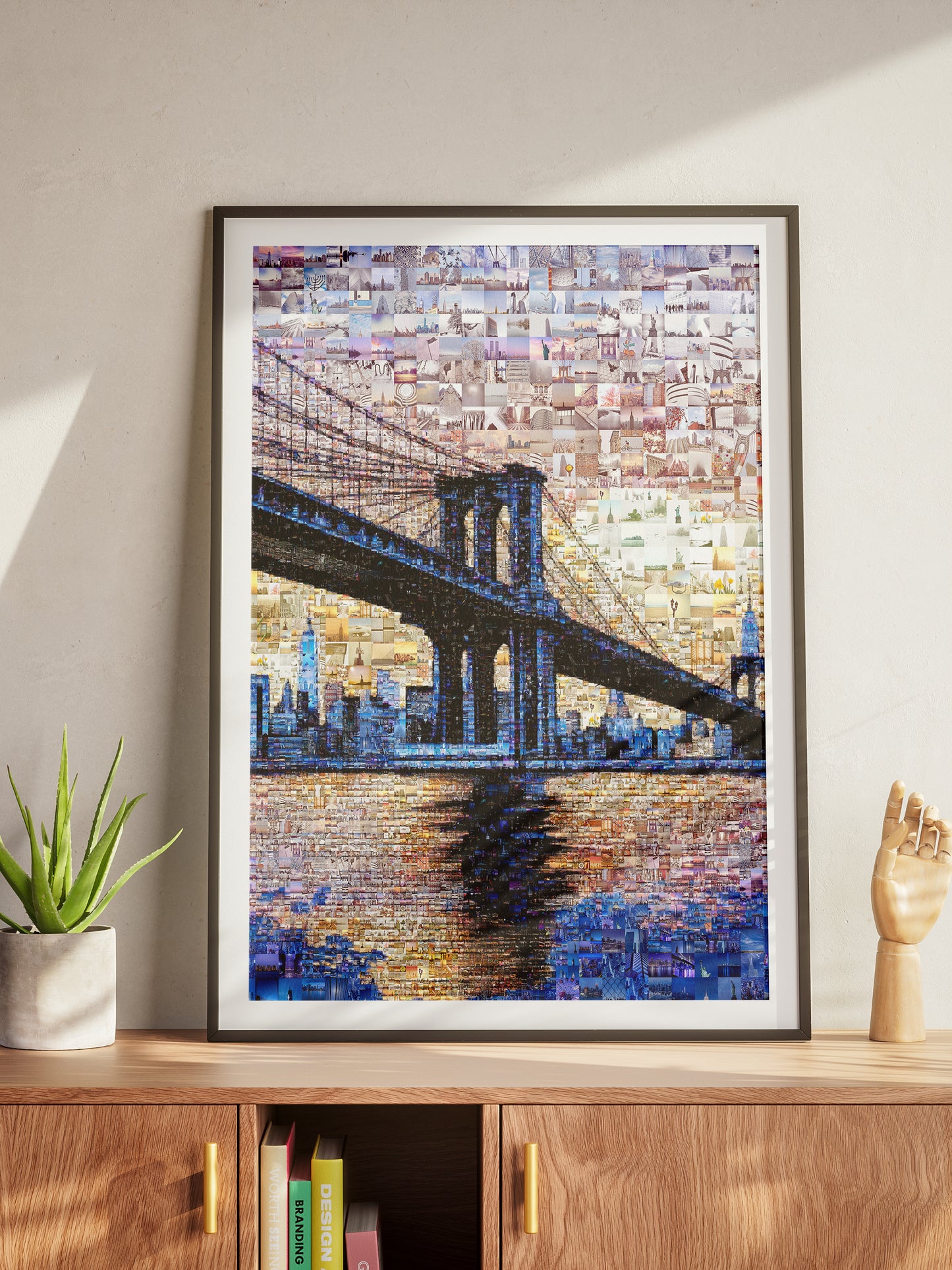 Stunning Brooklyn Bridge Mosaic Artwork - Unique Wall Decor for Home or Office AtelierMosaics