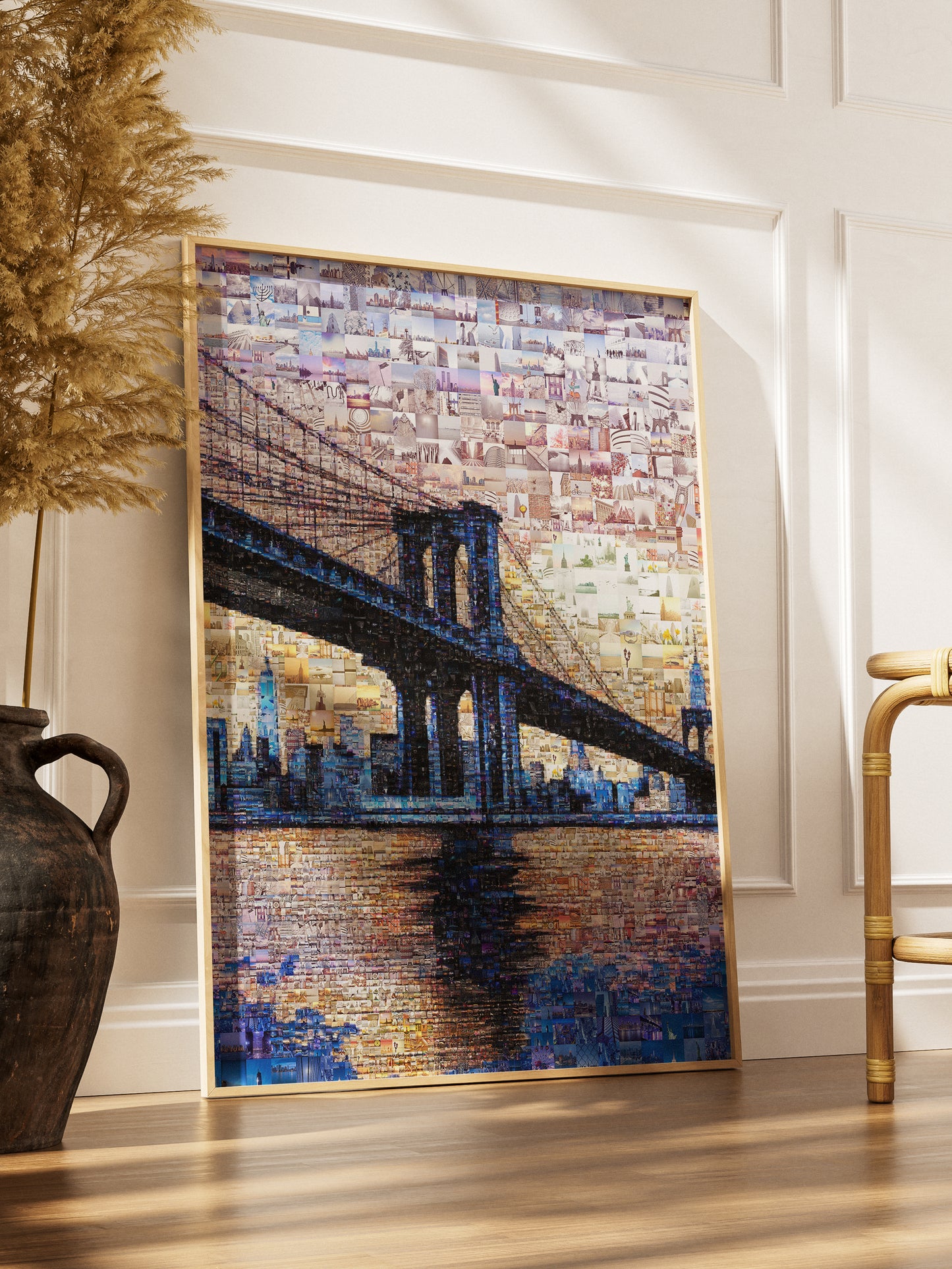 Stunning Brooklyn Bridge Mosaic Artwork - Unique Wall Decor for Home or Office AtelierMosaics