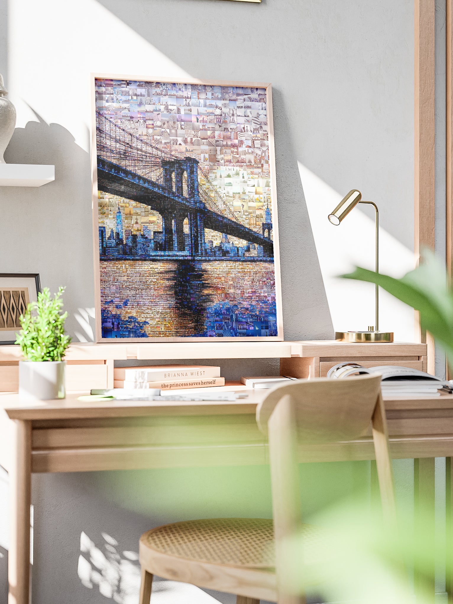 Stunning Brooklyn Bridge Mosaic Artwork - Unique Wall Decor for Home or Office AtelierMosaics
