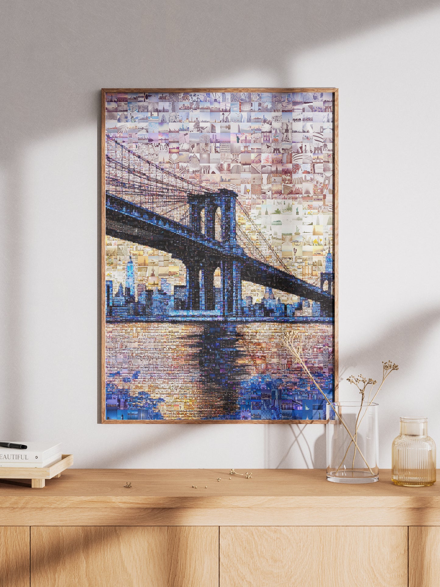 Stunning Brooklyn Bridge Mosaic Artwork - Unique Wall Decor for Home or Office AtelierMosaics