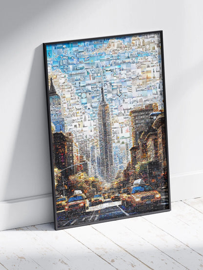 Stunning Mosaic Artwork of the New York City Skyline – Unique Home Decor for Art Lovers AtelierMosaics