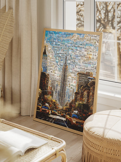 Stunning Mosaic Artwork of the New York City Skyline – Unique Home Decor for Art Lovers AtelierMosaics