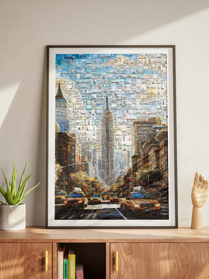 Stunning Mosaic Artwork of the New York City Skyline – Unique Home Decor for Art Lovers AtelierMosaics