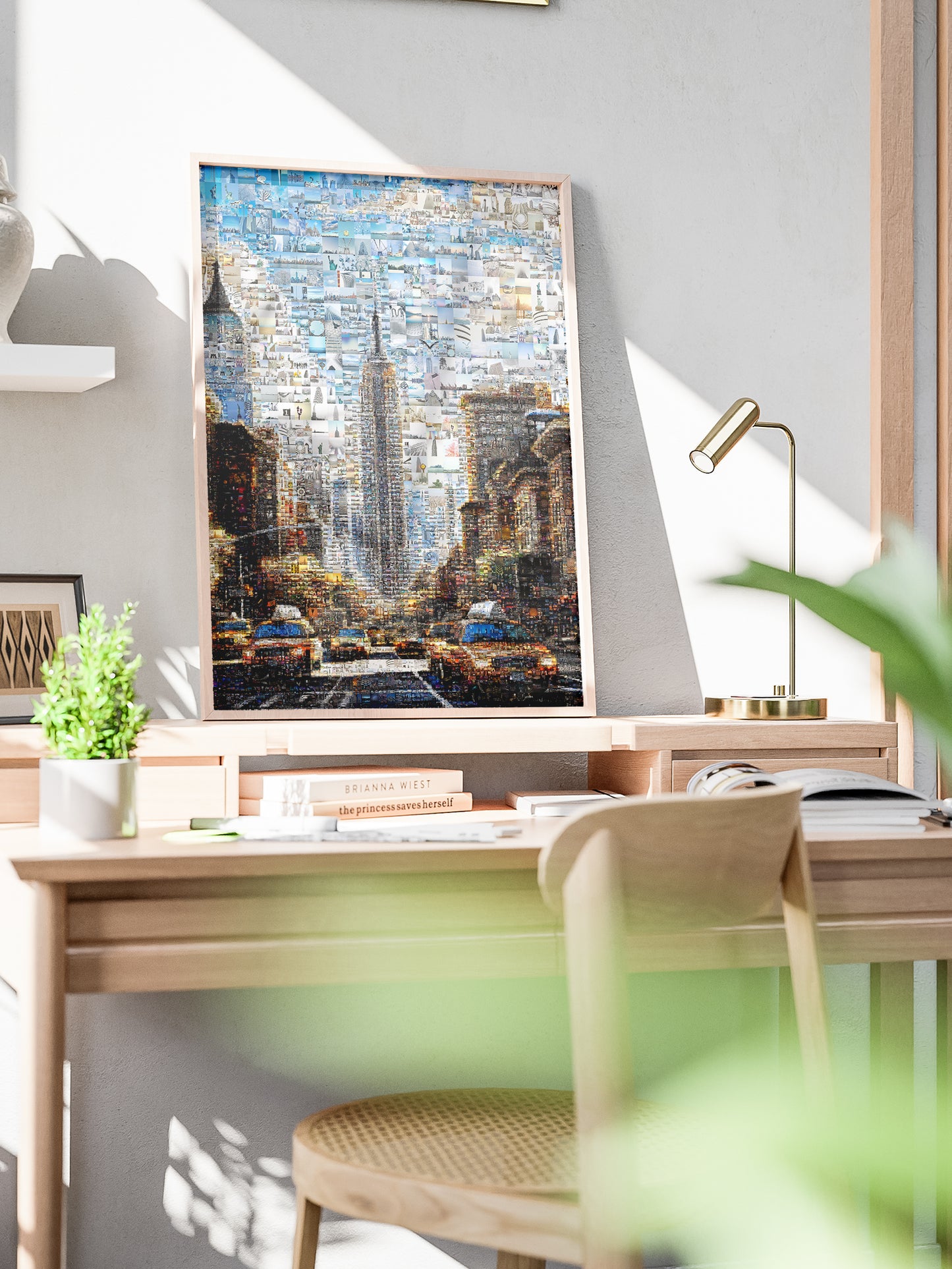 Stunning Mosaic Artwork of the New York City Skyline – Unique Home Decor for Art Lovers AtelierMosaics