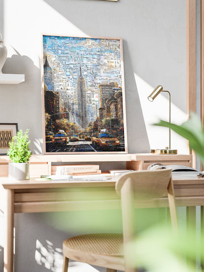 Stunning Mosaic Artwork of the New York City Skyline – Unique Home Decor for Art Lovers AtelierMosaics