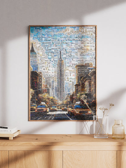 Stunning Mosaic Artwork of the New York City Skyline – Unique Home Decor for Art Lovers AtelierMosaics