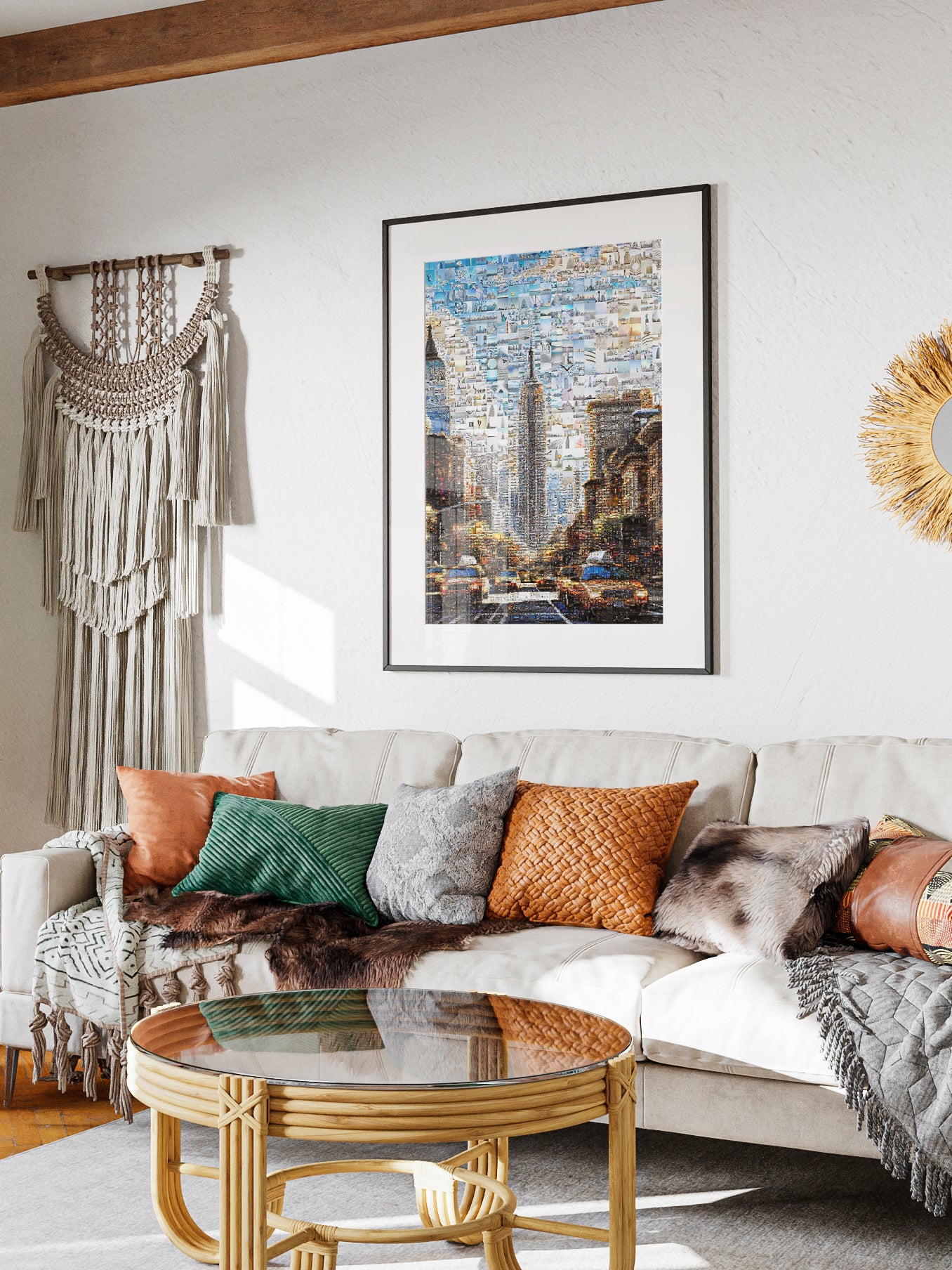 Stunning Mosaic Artwork of the New York City Skyline – Unique Home Decor for Art Lovers AtelierMosaics