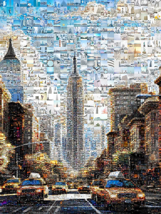 Stunning Mosaic Artwork of the New York City Skyline – Unique Home Decor for Art Lovers AtelierMosaics