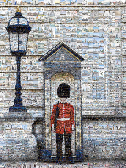Stunning Mosaic Artwork of a British Guard: A Unique Home Decor Piece for Art Lovers AtelierMosaics