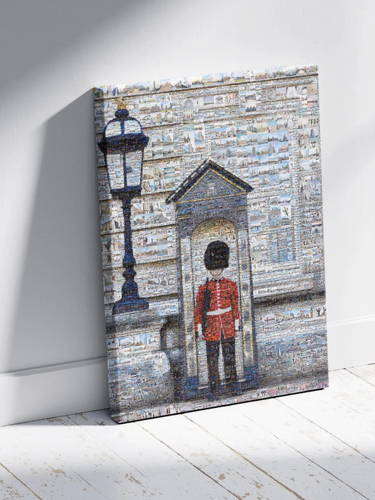 Stunning Mosaic Artwork of a British Guard: A Unique Home Decor Piece for Art Lovers AtelierMosaics