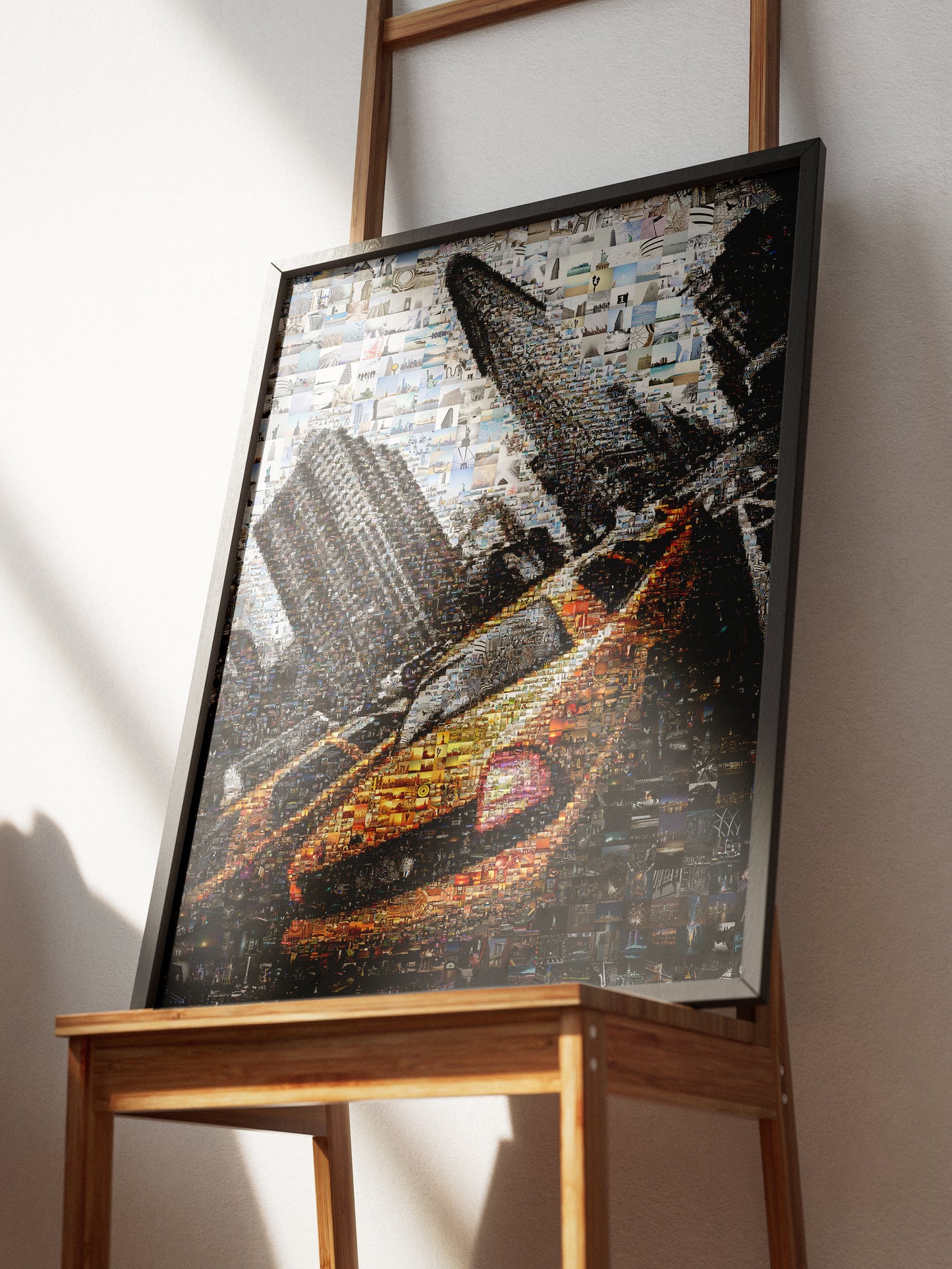 Vibrant Cityscape Mosaic Art - Unique Artwork Featuring Iconic Urban Scenes and Yellow Taxi Cabs AtelierMosaics