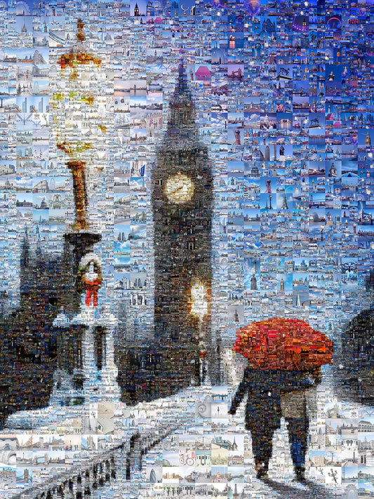 Stunning London Mosaic Artwork - Big Ben & Iconic City Scenes - Perfect Wall Decor for Home or Office AtelierMosaics
