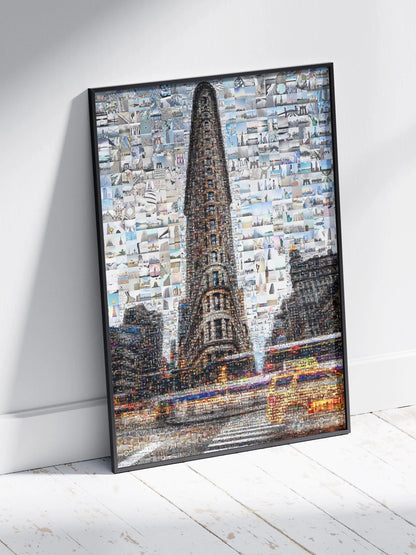 Stunning Mosaic Artwork of the Flatiron Building - Unique Urban Wall Art for Modern Spaces AtelierMosaics