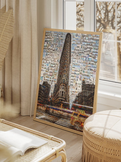 Stunning Mosaic Artwork of the Flatiron Building - Unique Urban Wall Art for Modern Spaces AtelierMosaics