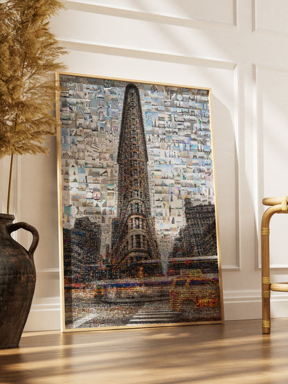 Stunning Mosaic Artwork of the Flatiron Building - Unique Urban Wall Art for Modern Spaces AtelierMosaics