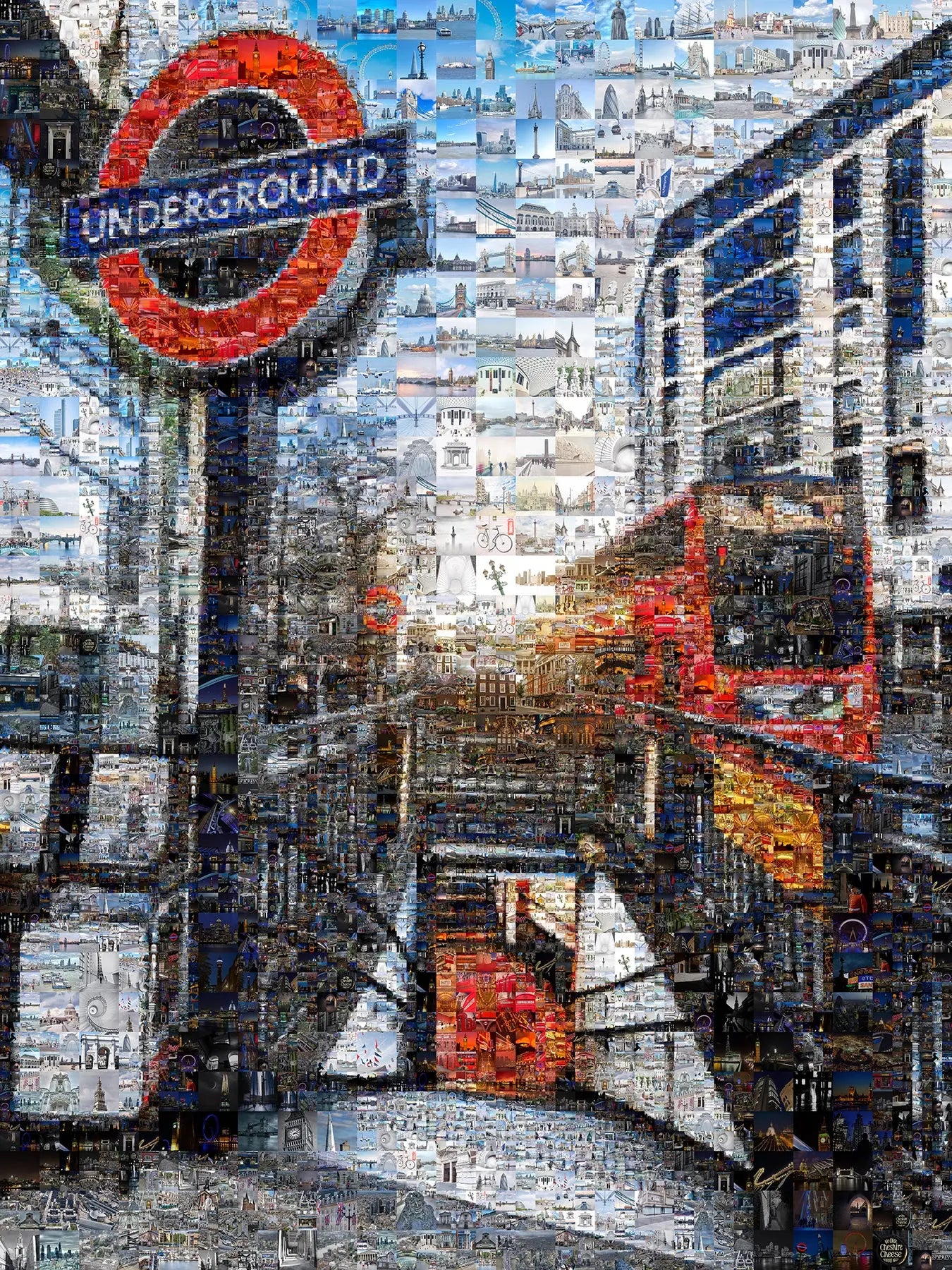 Stunning London Underground Mosaic Art - Unique Cityscape Wall Decor for Home and Office AtelierMosaics