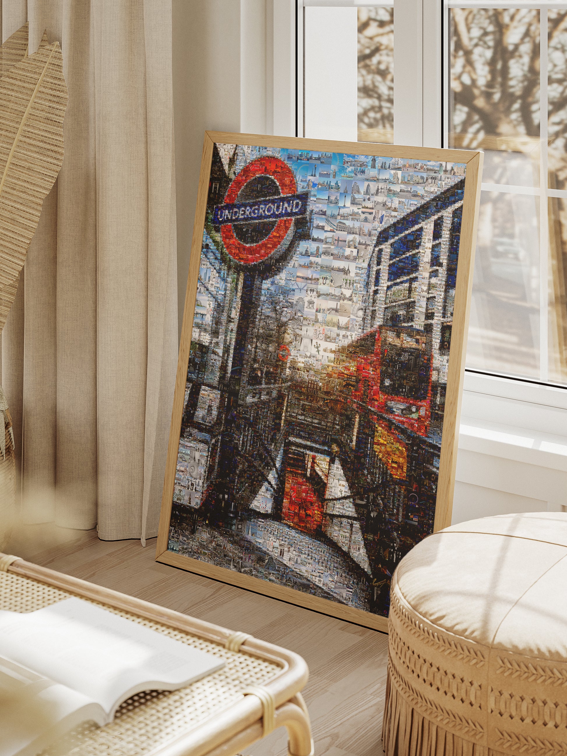 Stunning London Underground Mosaic Art - Unique Cityscape Wall Decor for Home and Office AtelierMosaics