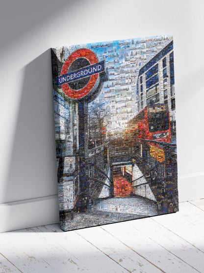 Stunning London Underground Mosaic Art - Unique Cityscape Wall Decor for Home and Office AtelierMosaics