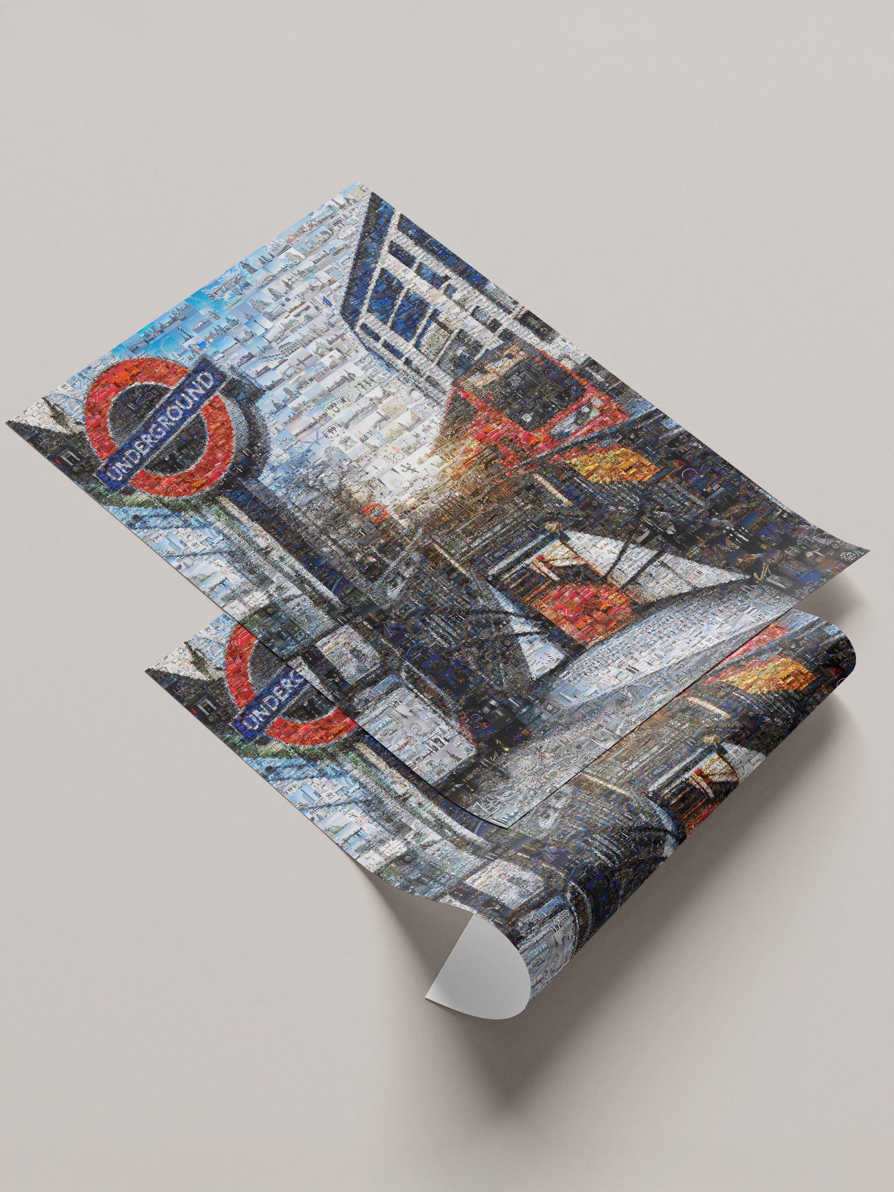 Stunning London Underground Mosaic Art - Unique Cityscape Wall Decor for Home and Office AtelierMosaics