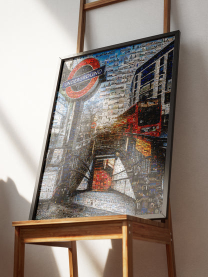 Stunning London Underground Mosaic Art - Unique Cityscape Wall Decor for Home and Office AtelierMosaics
