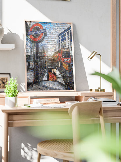 Stunning London Underground Mosaic Art - Unique Cityscape Wall Decor for Home and Office AtelierMosaics