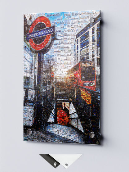 Stunning London Underground Mosaic Art - Unique Cityscape Wall Decor for Home and Office AtelierMosaics