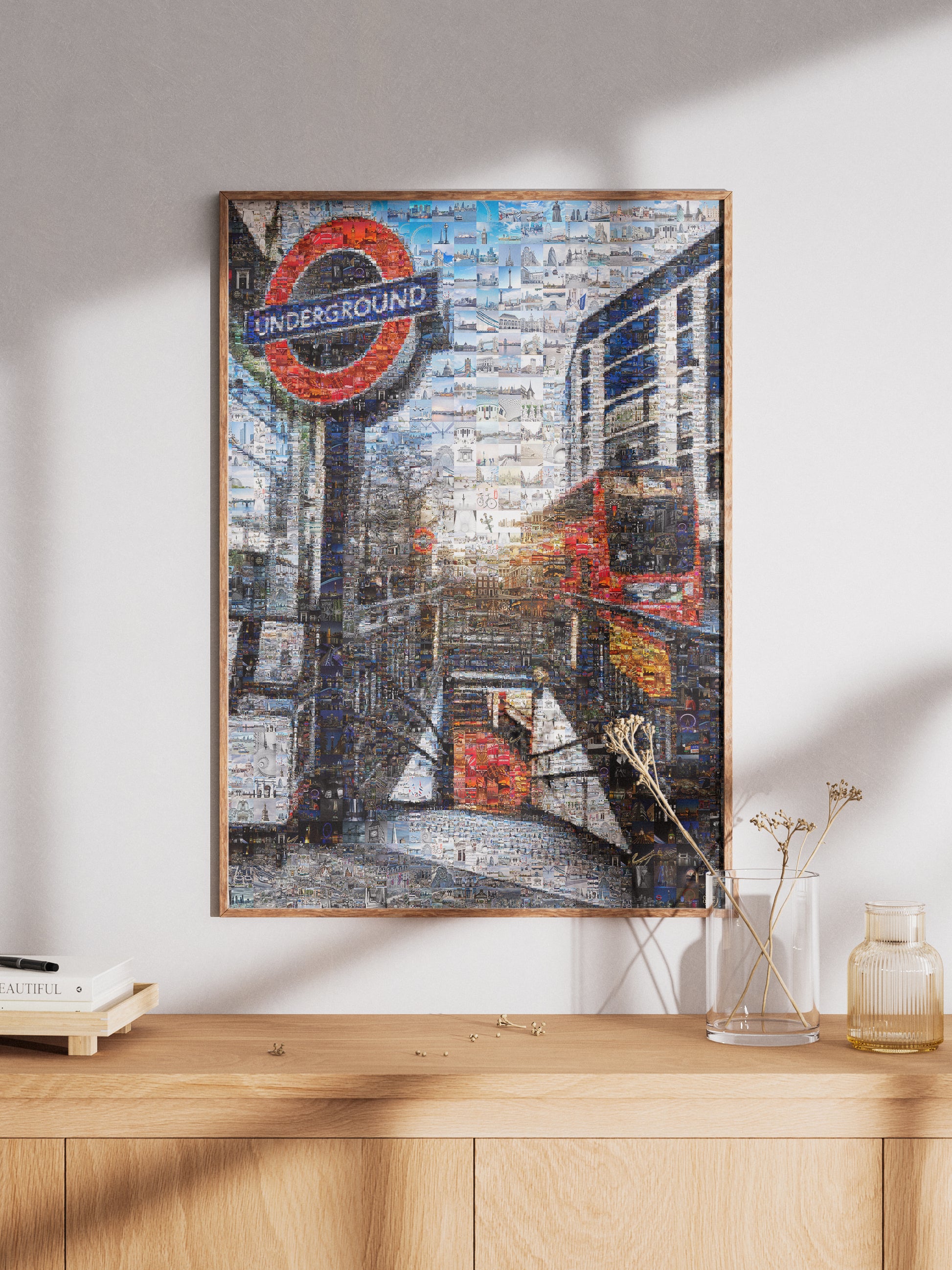 Stunning London Underground Mosaic Art - Unique Cityscape Wall Decor for Home and Office AtelierMosaics