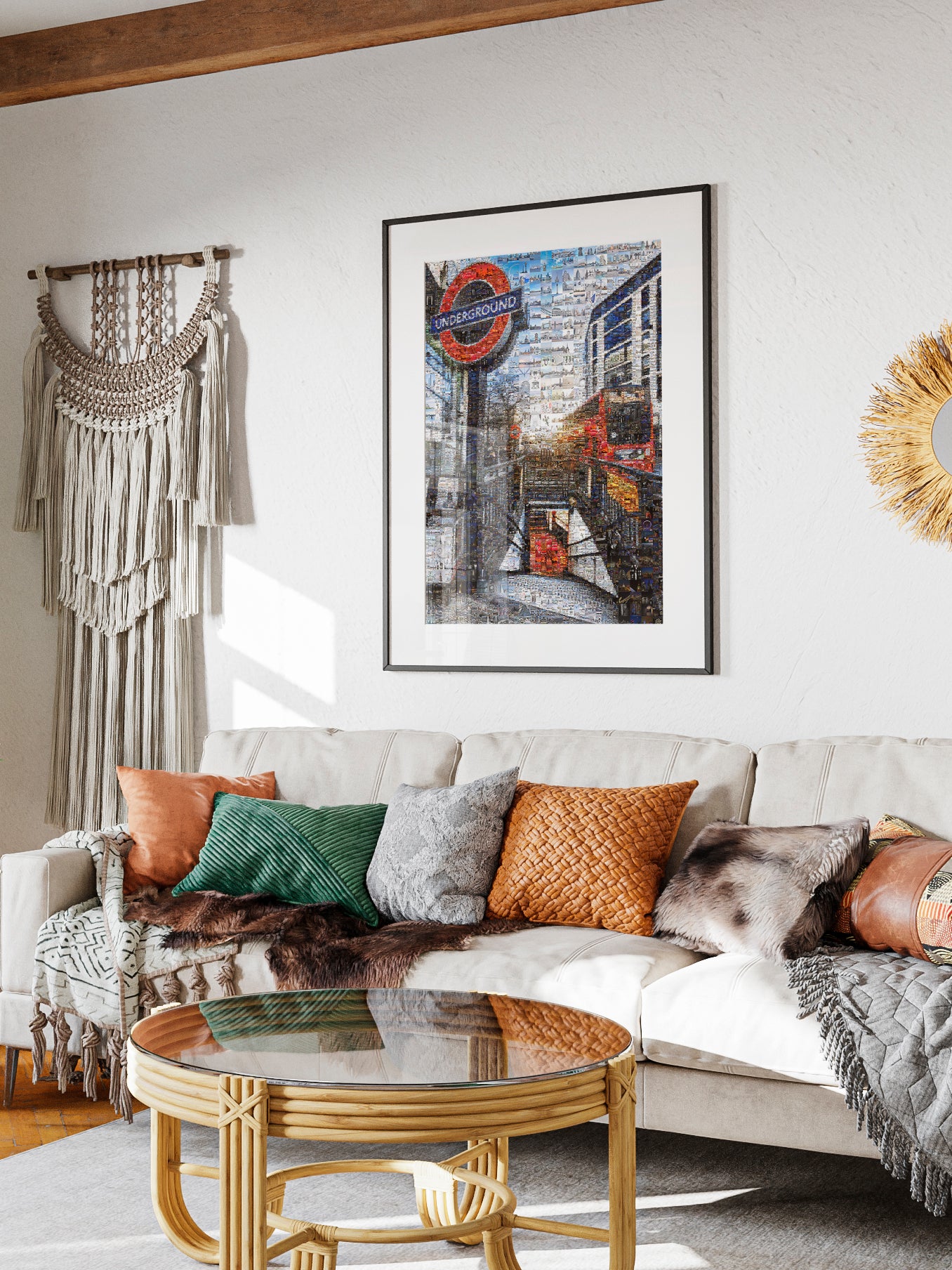 Stunning London Underground Mosaic Art - Unique Cityscape Wall Decor for Home and Office AtelierMosaics