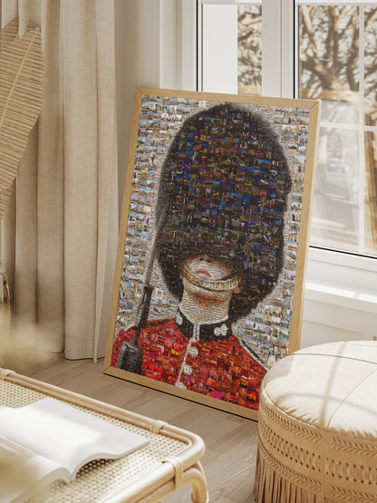 Stunning Mosaic Artwork of a British Soldier - Unique Home Decor Piece AtelierMosaics