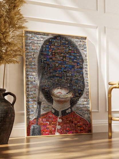 Stunning Mosaic Artwork of a British Soldier - Unique Home Decor Piece AtelierMosaics