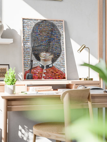 Stunning Mosaic Artwork of a British Soldier - Unique Home Decor Piece AtelierMosaics