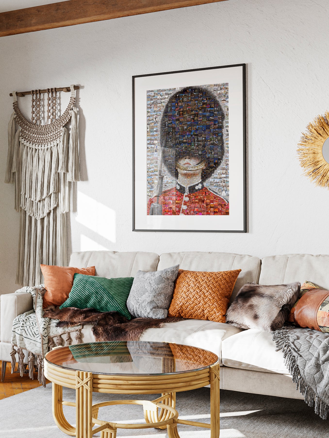 Stunning Mosaic Artwork of a British Soldier - Unique Home Decor Piece AtelierMosaics