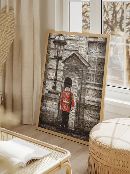 Stunning Mosaic Artwork of a British Guard: A Unique Home Decor Piece for Art Lovers AtelierMosaics