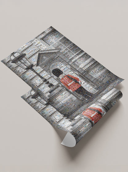 Stunning Mosaic Artwork of a British Guard: A Unique Home Decor Piece for Art Lovers AtelierMosaics