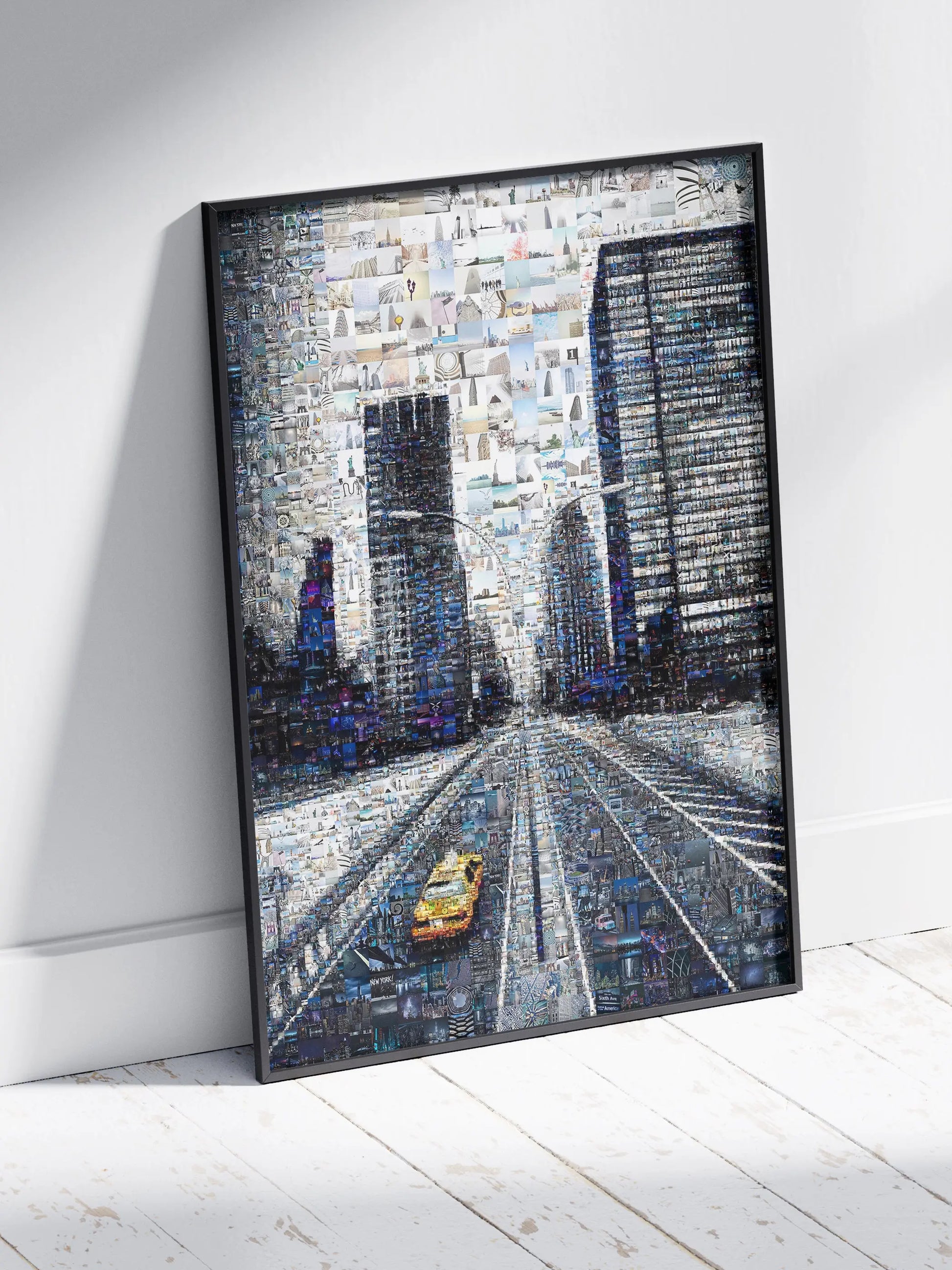 Stunning Urban Mosaic Art: Captivating Cityscape Collage for Modern Home Decor AtelierMosaics