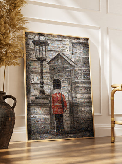 Stunning Mosaic Artwork of a British Guard: A Unique Home Decor Piece for Art Lovers AtelierMosaics