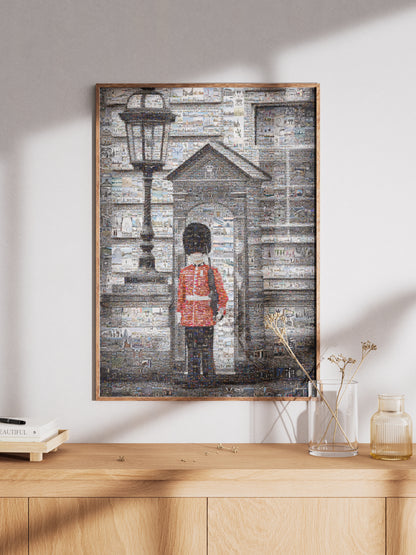 Stunning Mosaic Artwork of a British Guard: A Unique Home Decor Piece for Art Lovers AtelierMosaics