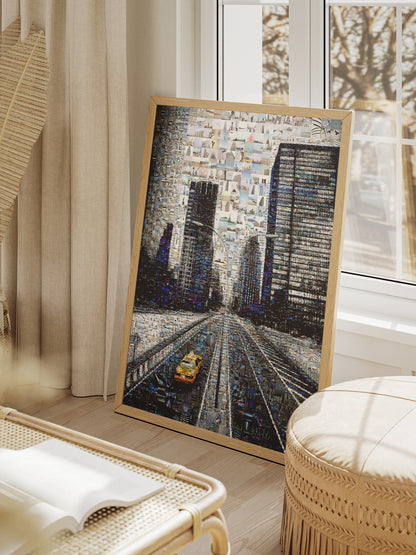 Stunning Urban Mosaic Art: Captivating Cityscape Collage for Modern Home Decor AtelierMosaics