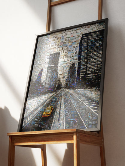 Stunning Urban Mosaic Art: Captivating Cityscape Collage for Modern Home Decor AtelierMosaics