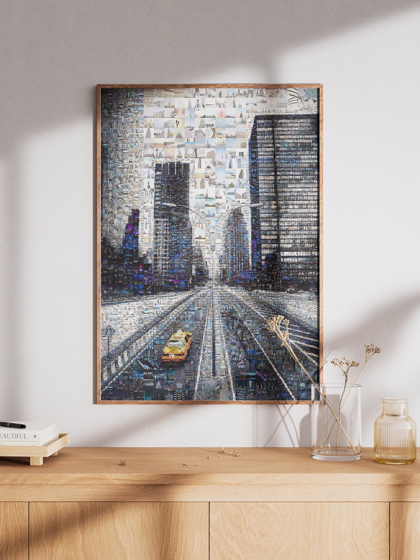 Stunning Urban Mosaic Art: Captivating Cityscape Collage for Modern Home Decor AtelierMosaics