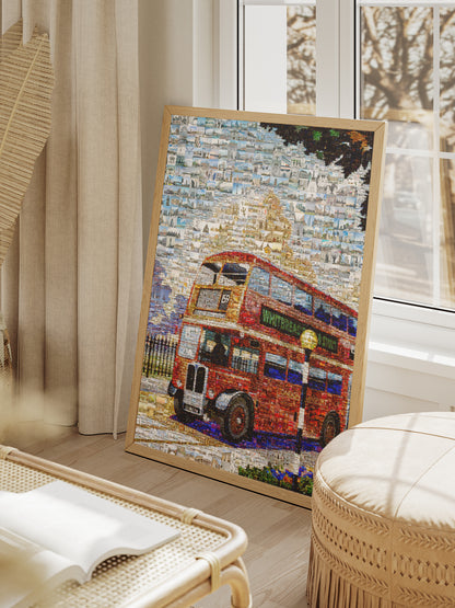 Stunning London Bus Mosaic Art - Unique Wall Decor for Home & Office AtelierMosaics