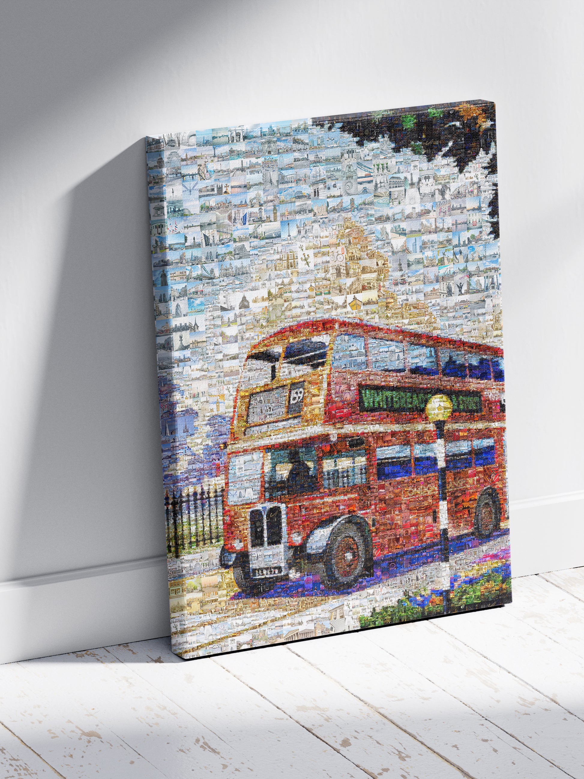 Stunning London Bus Mosaic Art - Unique Wall Decor for Home & Office AtelierMosaics