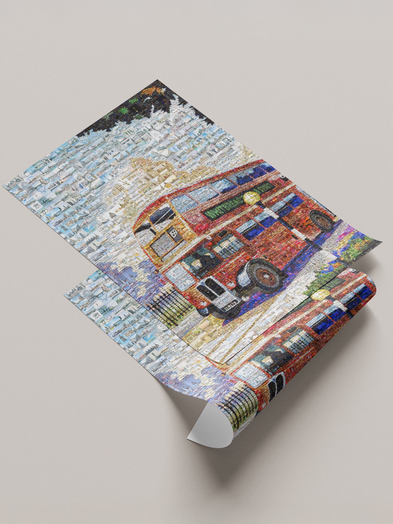 Stunning London Bus Mosaic Art - Unique Wall Decor for Home & Office AtelierMosaics